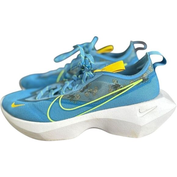 Nike Vista Light Floral Running Shoe Women's Size 9.5 Blue Yellow Daisy - Picture 3 of 9